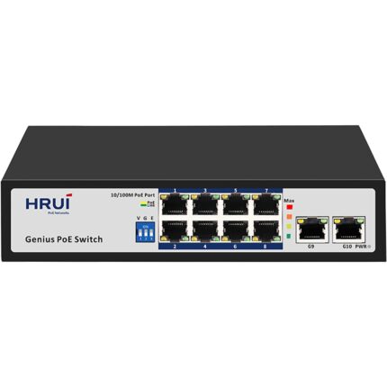 سوئیچ 8PoE پورت HRUI مدل HR100-AF-82GN